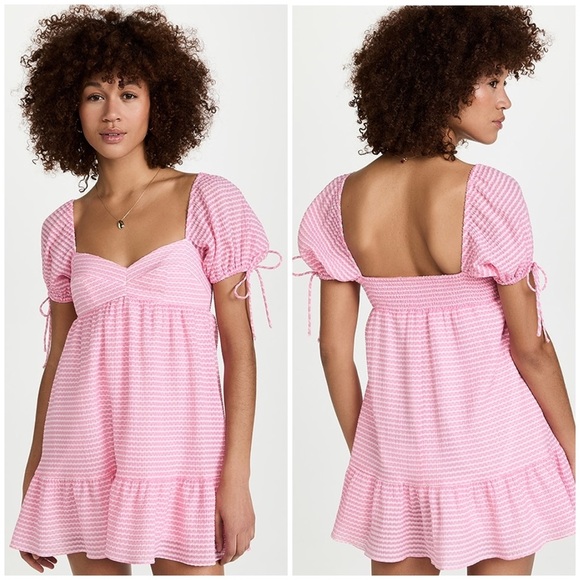 Amanda Uprichard Sicily Dress in Piquette Pink - Picture 1 of 16